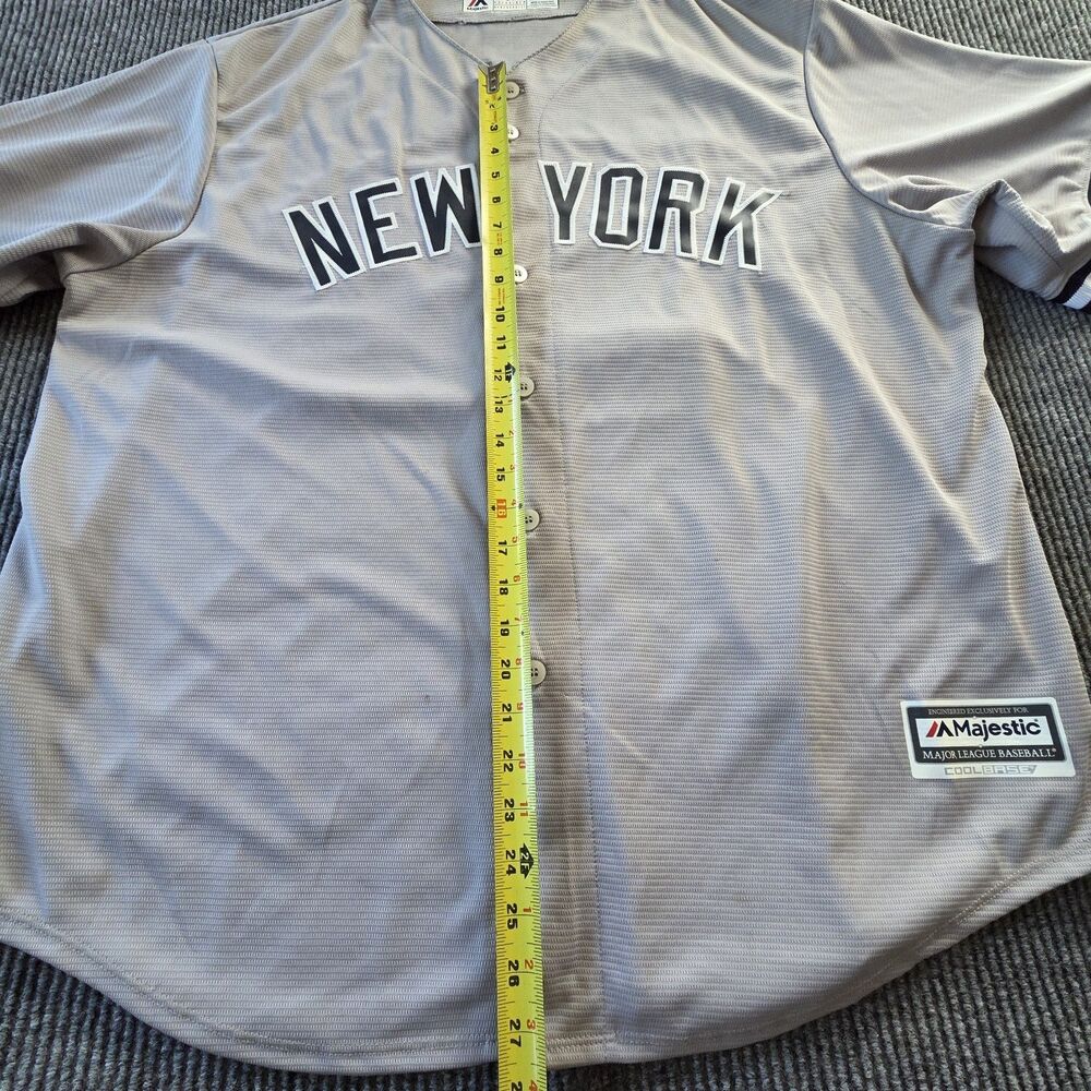 Majestic Coolbase New York Yankees Jersey Jacoby Ellsbury 22 Mens 2XL Gray - Picture 6 of 14